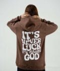 Faith Over Luck Relaxed Fit Hoodie