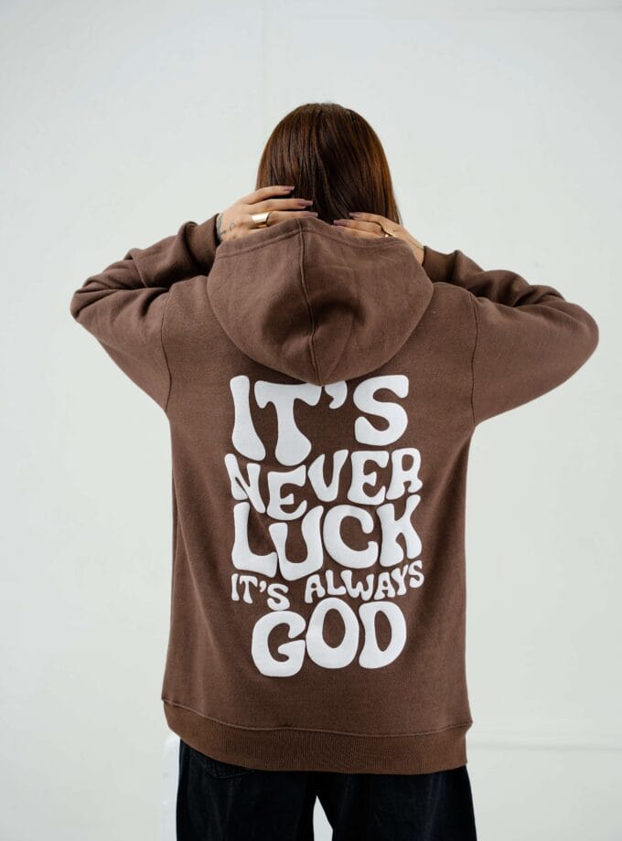 Faith Over Luck Relaxed Fit Hoodie
